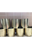 Metal Saksı 30x30 Gold Altınvarak Renk Alüminyum Canlı Cansız Çiçek Saksı