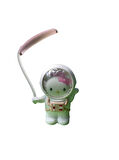 Pembe Beyaz Kedi Astronot Masa Lambası