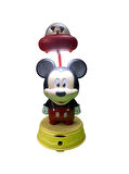 Sarı Kırmızı Mickey Mouse Şekilli Masa Lambası Ve Kalem Açacağı