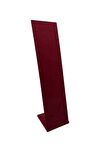 Moscow Model Süet Kumaş Bordo Renk 40/10 cm Ayaklı Takı Sergileme Standı