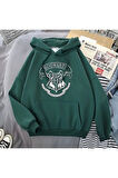 Harry Potter Hogwarts Baskılı Sweatshirt Üç İplik