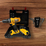 MELZOGERMANY 24 Parça Darbeli Matkap 12 parça kombine anahtar takımı hediye 1 