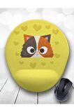 Love Cat Kedi Bilek Destekli Mouse Pad