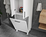 Merlin Mobilya OSKAR Kirli Sepetli Banyo Dolabı