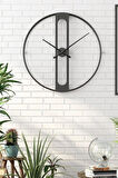 Ahsen Siyah Clock 40 Cm Black Metal (MOBİLYA) Duvar Saati