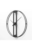Ahsen Siyah Clock 40 Cm Black Metal (MOBİLYA) Duvar Saati