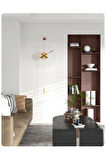 Gravity Premium Gold Duvar Saati, Modern Metal Ve Cam Tasarım Duvar Saati (MOBİLYA)