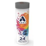 Adel Metal Tüp Boya Kalemi, 24 Renk, Tam Boy, Parlak ve Canlı Renkler, Kolay Açılır, Kaliteli Mineli, Dayanıklı Uçlar, Metal Kutulu