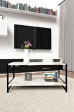 Modern & Şık Orta Sehpa Metal Çerçeve ile Dayanıklı Tasarım, Minimalist ve Fonksiyonel, Salon ,Ofis