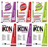 Pruva Akademi 8. Sınıf Matematik + Türkçe + Fen Soru + Defter Seti 6 Kitap 2023