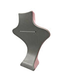 Yerli Üretim Londra Model Süet Kumaş Pembe Renk 28/ 22  Cm Kolye Sergileme Mankeni