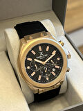 Daniel Klein Exclusive Chrono Siyah Kadran Rose Kasa Silikon Kordon Erkek Kol Saati