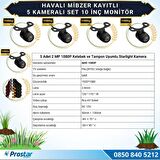 5 Kameralı Mibzer Havalı Tohum Makinesi 10 inç Monitör 1080P AHD Kayıtlı Kamera Seti