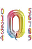 0 Yaş Renkli Folyo Balon 34 İnç (76-82 cm)
