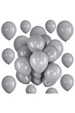 15 Adet Gri Balon - Doğum Günü Konsepti - Parti Malzemeleri - Bride To Be Malzemeleri