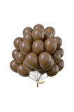 15 Adet Kahverengi Balon - Doğum Günü Konsepti - Parti Malzemeleri - Bride To Be Malzemeleri