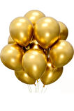 Balon Parlak Metalik Helyum Balon 10 Adet Gold Renk