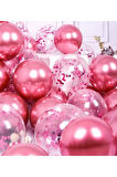 Metalik Balon ve Konfetili Balon Seti