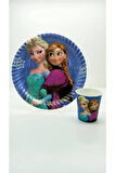 Frozen Elsa Karlar Ülkesi Karlar Kraliçesi 24 Kişilik Doğum Günü Parti Malzemeleri Konsepti Seti