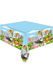 Safari Baskılı Plastik Masa Örtüsü 120×180 Kullan At Plastik