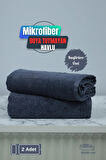 Kuaförlere Özel Boya Tutmayan Mikrofiber Saç Havlusu 50x90 cm 2'li Set