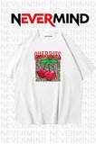 unisex cherries baskılı oversize tshirt