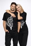 Sevgili Kombini Oversize Çift Tişört Unisex Matching Couple Stronger Together Baskılı Partner Set