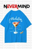 unisex manhattan kokteyl oversize tişört