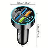 Mobil Shop MS0035 Araba Şarj Cihazı 5 Port USB Süper Hızlı Akıllı Telefon Şarjı