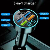 Mobil Shop MS0035 Araba Şarj Cihazı 5 Port USB Süper Hızlı Akıllı Telefon Şarjı