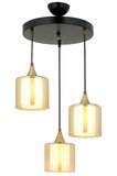 Modi Lighting Mod-65233-3T-BSY-B Siyah Boyalı Modern Avize E27 Metal Cam 40cm