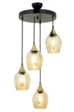 Modi Lighting Mod-65234-4T-BSY Siyah Boyalı Modern Avize E27 Metal Cam 40cm