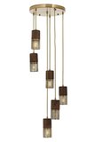 Modi Lighting Mod-60265-6ET Eskitme Kaplama Modern Avize E27 Metal Ahşap 40cm