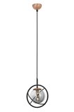 Modi Lighting Mod-60291-1BSY Siyah Boyalı Modern Avize E14 Metal Cam 22cm