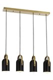 Modi Lighting Mod-60349-4EY Siyah/Eskitme Boyalı Modern Avize E27 Metal 60x10cm