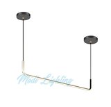 Modi Lighting Tek Şeritli Yuvarlak Siyah 100cm Led Sarkıt Avize Mod-Av-4486-1sy