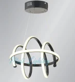 Modi Lighting Çember İçinde Burgulu Siyah Led Avize Md47