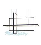 Modi Lighting Üç Dikdörtgenli Siyah Led Avize Md59