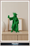Monbc Modern Özgürlük Heykeli Figürü 3D Tasarım Dekoratif Biblo, Hediyelik ve Ev Ofis İçin Şık Aksesuar