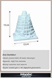 Monbc Babil Kulesi 3D Tasarım Dekoratif Biblo, Hediyelik ve Ev Ofis İçin Şık Aksesuar