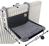 Akat Cosy Comfort Kedi Kalorifer Yatağı (Gri) (10 cm standart panel radyatörler için)