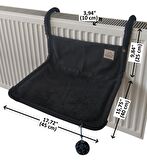 Akat Cosy Comfort Kedi Kalorifer Yatağı (Siyah) (10 cm standart panel radyatörler için)