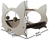Akat Cosy Beşik Yatak ve Kedi Oyun Alanı (Krem&kahverengi)