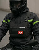 Reflektörlü Motosiklet Göğüs Çantası Yelek Tipi Geniş Hacimli premium unisex motorcu & koşu çantası