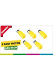 5 Adet Plastik Redüktörlü Motor - Dc 6 V / 200 Rpm / Dc Motor / Sarı Motor