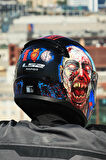 RAPID 2 ZOMBIE SİYAH-KIRMIZI KASK