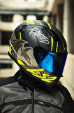 RAPID 2 RAVEN MAT SİYAH-GRİ-NEON SARI KASK