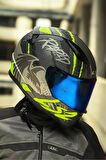 RAPID 2 RAVEN MAT SİYAH-GRİ-NEON SARI KASK