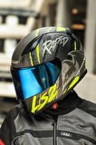 RAPID 2 RAVEN MAT SİYAH-GRİ-NEON SARI KASK