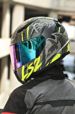 RAPID 2 RAVEN MAT SİYAH-GRİ-NEON SARI KASK